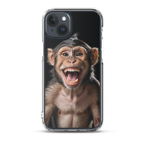 Happy Monkey Black iPhone Case