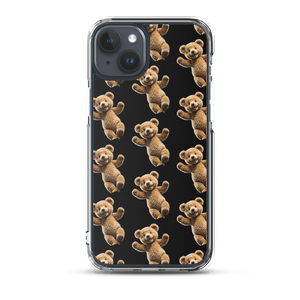 Happy Teddy Bear Pattern iPhone Case