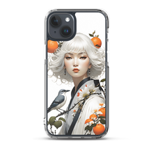 Beauty Lady with Orange and Bird iPhone Case