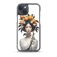 Beauty Lady with Orange Fruits iPhone Case