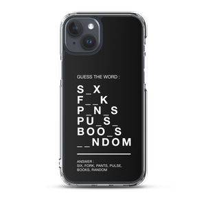 Guess The Word (Funny) iPhone Case