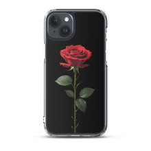 Red Rose on Black iPhone Case