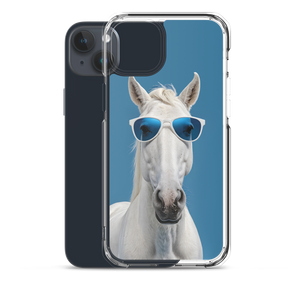 Cool Blue Horse iPhone Case