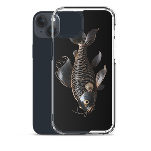 Minimalism Copperplate Art Fish iPhone Case