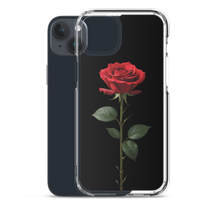 Red Rose on Black iPhone Case