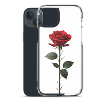 Red Rose on White iPhone Case