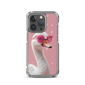 Cute Pink Swan iPhone Case