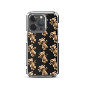 Happy Teddy Bear Pattern iPhone Case