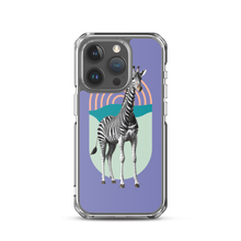 Giraffe Zebra Purple iPhone Case