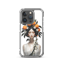 Beauty Lady with Orange Fruits iPhone Case