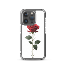 Red Rose on White iPhone Case