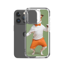 Funny Dancing Dog Green iPhone Case