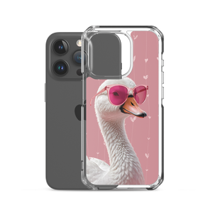 Cute Pink Swan iPhone Case