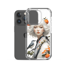 Beauty Lady with Orange and Bird iPhone Case