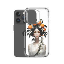 Beauty Lady with Orange Fruits iPhone Case