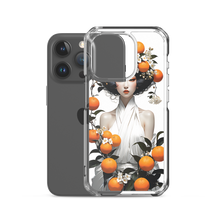 Oriental Lady with Orange Fruits iPhone Case