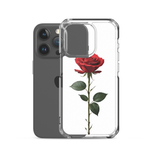 Red Rose on White iPhone Case