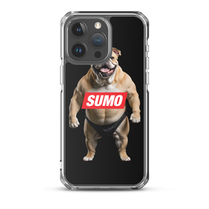 Sumo Bulldog Black iPhone Case