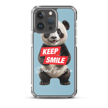 Keep Smile Blue Panda iPhone Case