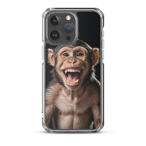 Happy Monkey Black iPhone Case