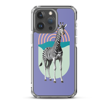 Giraffe Zebra Purple iPhone Case