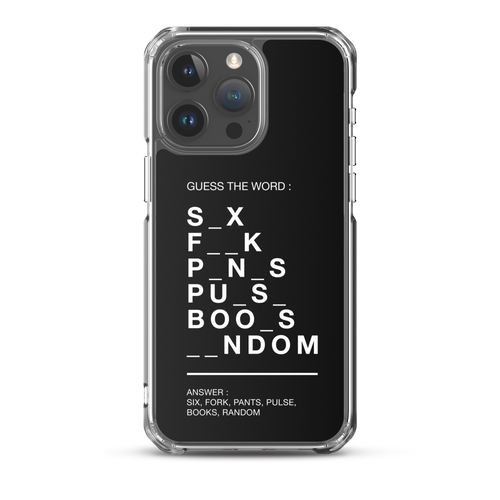 Guess The Word (Funny) iPhone Case