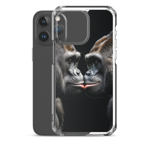 Gorilla Kissing iPhone Case