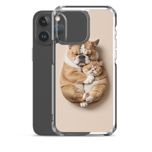 Cute Baby Cat and Dog Sleep iPhone Case