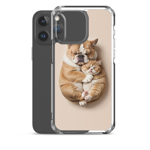 Cute Baby Cat and Dog Sleep iPhone Case