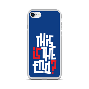 IS/THIS IS THE END? Navy Blue Reverse iPhone Phone Case