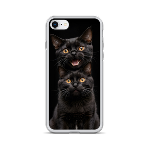 Two Black Cats Follows iPhone Case