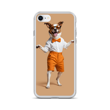 Happy Dancing Dog Beige iPhone Case