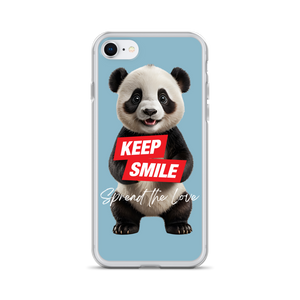 Keep Smile Blue Panda iPhone Case