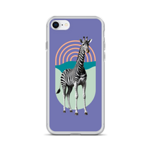 Giraffe Zebra Purple iPhone Case