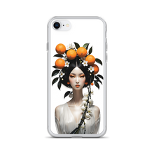 Beauty Lady with Orange Fruits iPhone Case