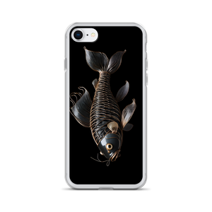 Minimalism Copperplate Art Fish iPhone Case