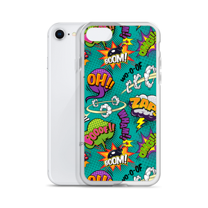 Comic Text Pattern iPhone Case