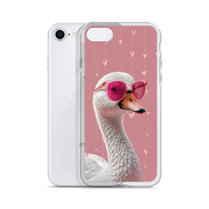 Cute Pink Swan iPhone Case