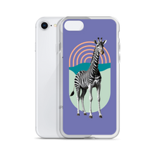 Giraffe Zebra Purple iPhone Case