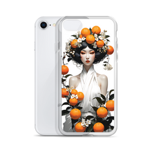 Oriental Lady with Orange Fruits iPhone Case