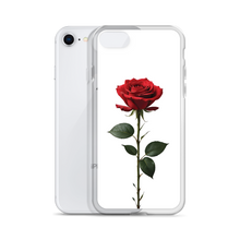 Red Rose on White iPhone Case