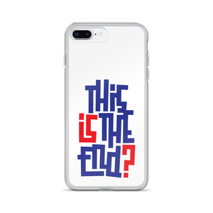 IS/THIS IS THE END? Navy Red iPhone Phone Case