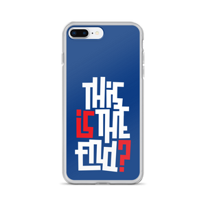 IS/THIS IS THE END? Navy Blue Reverse iPhone Phone Case