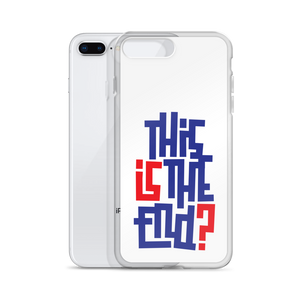 IS/THIS IS THE END? Navy Red iPhone Phone Case