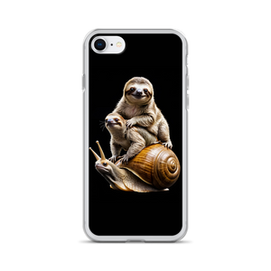 Sloth Riding A Snail iPhone Case