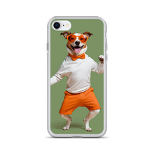 Funny Dancing Dog Green iPhone Case