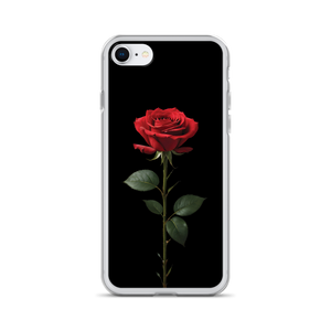 Red Rose on Black iPhone Case