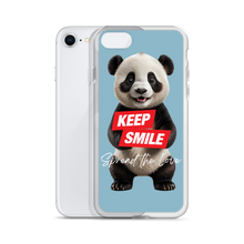 Keep Smile Blue Panda iPhone Case