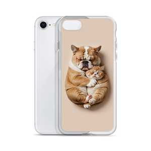 Cute Baby Cat and Dog Sleep iPhone Case