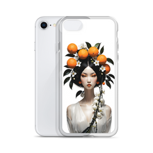 Beauty Lady with Orange Fruits iPhone Case